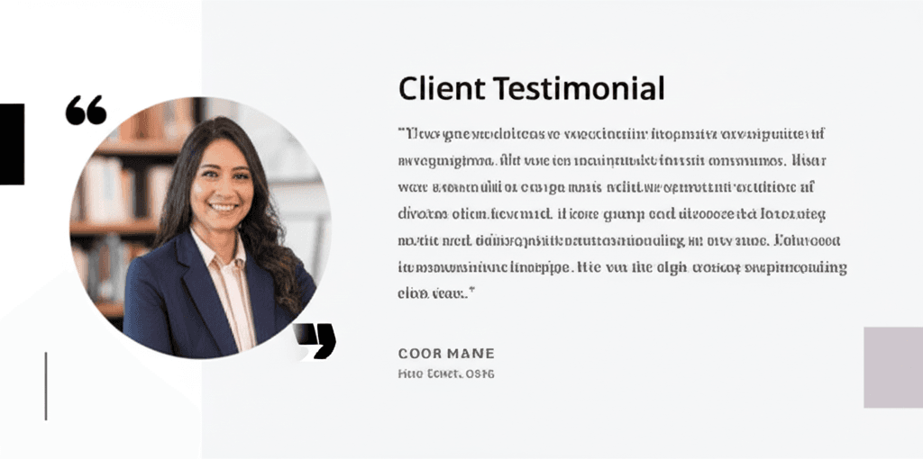 Happy client testimonial